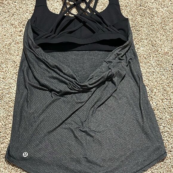 Lululemon Women's Wild Tank Top Gray Size 4 Yoga Gym Activewear - Picture 5 of 7